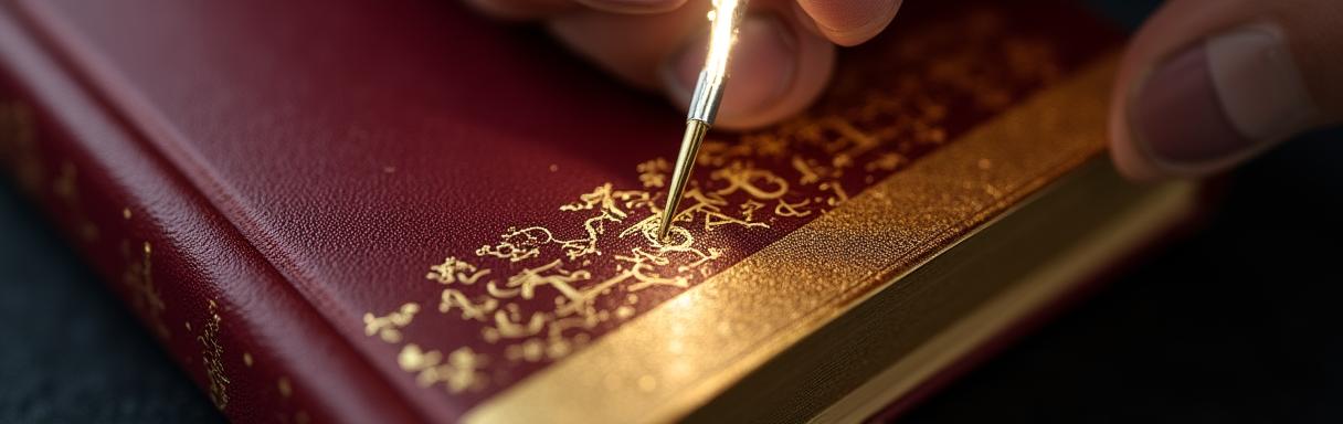 Detail procesów introligatorskich Bibliosculpt